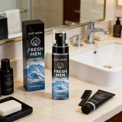 East Moon Sandalwood Men's Fragrance Spray Long Lasting Refreshing Aroma Reduce Sweat Odor Remove Un