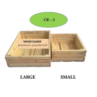 CB-3 (large)Custom Made (NEW) Natural Pine Wood Box - Kotak Kayu Pine /Crates Storage Box/Kotak/Stor