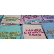SULAM NAMA TUALA sapu tangan tuala muka TOWEL doorgift