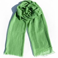 喀什米爾Cashmere/羊絨圍巾/純羊毛圍巾披巾/戒指絨披肩-綠色草原