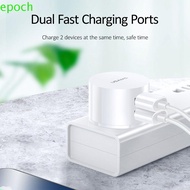 EPOCH Mobile Phone Charger Portable Mini Adapter Mobile Phone Adapter UK Travel Charger Dual USB Cha