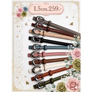 LK522 Women's Fashion Belt Silver Horseshoe Head Premium Movies Korean Style Minimalist Small Cable 