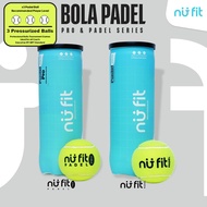 Nu Fit - Padel Balls - Padel Balls Contents 3 - Pressurized Padel Ball - Padel Ball Pro - Padel Ball