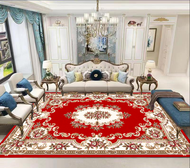 Y-TWO พร้อมส่ง!! พรมกันลื่น พรมลายอัดเรียบ พรมลายกราฟฟิค พรม พรมปูพื้น พรมห้องนั่งเล่น พรมห้องนอน พร