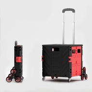 50KG 75KG Load Folding Shopping Cart Trolley Grocery Trolley Pasar with Wheel Rolls Troli Beroda