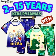 BABYMIRU Baju Tidur Lelaki Perempuan Budak Pyjamas Kids Girl Boy Pajamas Kids Nightwear Sleepwear