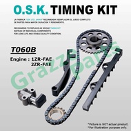 100% Made In Japan O.S.K. Timing Chain Kit Set for Toyota Wish 1.8 ZGE20 1ZR-FAE 2ZR-FAE (134S)