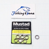 Mustad ULTRA SS SPLIT Ring MA108-SS Size 8 (BS 220Lb/ 100Kg) 7 pcs