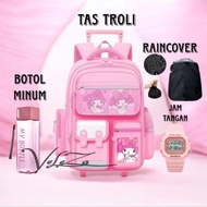Cute melody character children's trolley backpack, kindergarten and elementary school girls' trolley