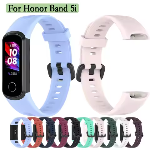 For Honor Band 5i Strap High Quality Silicone Wristband With Metal Buckle For Honor Band 5i Watchban