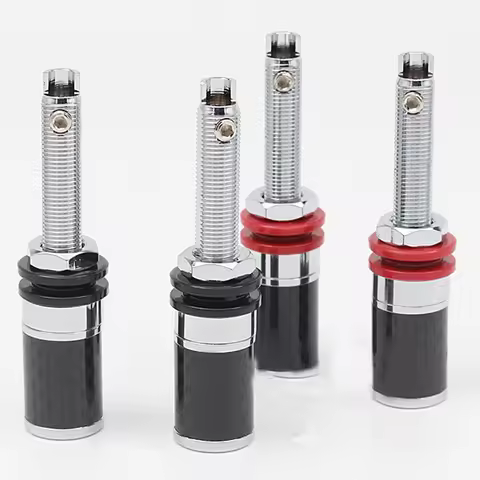 Hi-End Furutech Rhodium plated Carbon Fber Couple Terminals Red Black Connector HiFi Amplifier Termi