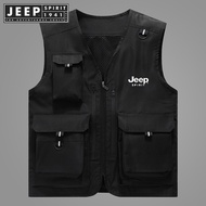 JEEP SPIRIT 1941 ESTD Mens Multi Pocket Tank Top Large Tank Top Mens Army Casual Tank Top Sleeveless