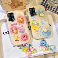 Casing oppo a74/ a95 Fashionable and cute electroplated border doll phone case, suitable for oppo a7
