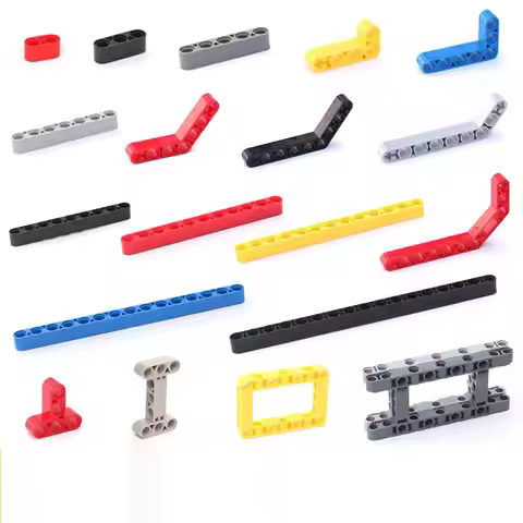 MOC Technical Liftarm Beams Bricks DIY Assembles Particles 32348 Modified Bent Brick Educational 397