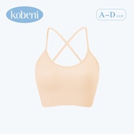 KOBENI สปอร์ตบรา โยคะ เสื้อออกกำลังกายผู้หญิง สายเดี่ยวไขว้หลัง มีฟองน้ำ สวมใส่สบาย YOGA Sport Bra