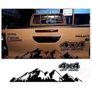 0708 sticker hilux 4x4 sticker Car Rear Tailgate sticker 4x4 off road Mountain cutting sticker