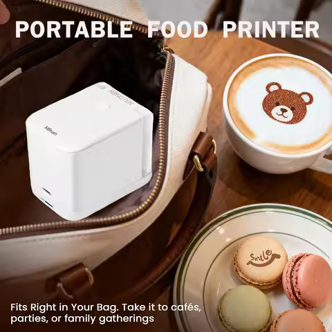 Mbrush Inkjet Food Printer Portable Handheld Mini Edible Color Inkjet Cake Macaron Coffee Printer Wi