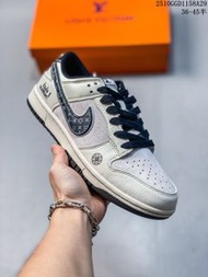耐克板鞋 Nike SB Dunk Low LV聯名白黑灰  低幫休閑板鞋