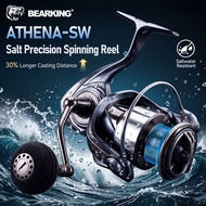 BEARKING ATHENA-SW Saltwater Spinning Reel: 5-Point Sealed Waterproof, 15KG Max Drag, 9+1 Sealed SS 