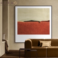 Nordic style abstract artistic conception square decorative painting horseback riding figures on the