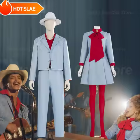 Die With A Smile Lady Bruno Mars Cosplay Costume Gaga Blue Fancy Dress Halloween Party Outfit for Ma