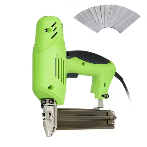 220V Electric Nail Gun Stapler Gun Nailing Stapler Shooter Furniture Stapler Framing Tacker DIY Wood
