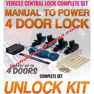 Central Door Lock Locking Kit Car Centre Lock Motor Relay Set Kit Gun Wira Kancil Kelisa Kenari Satr