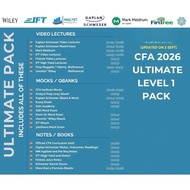 2026/2025 CFA Level 1 Ultra Bundle- Schweser, Mark Meldrum, IFT, UWorld Wiley, Official Textbooks, O