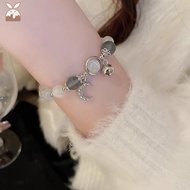 [CH] Women Simple Bell Pendant Bracelet Ins Grey Moonlight Bracelet Best Friend Birthday Gift CH