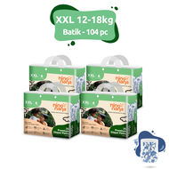 [Bundle of 4] Nino Nana MegaCase Diapers Pants XXL Batik (15-23kg)