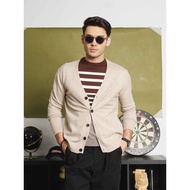 Zeve Knit Cardigan - Beige Button-Up | Kardigan Knit Beige Lelaki