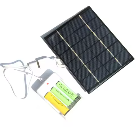 Portable Solar Panel for AA AAA Batteries Charger 2W 2.5W 5V 6V Rechargeable Ni-MH Ni-CD Batteries S