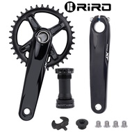 RIRO XT Mountain Bike Crankset Hollow Integrated Crank Positive and Negative Tooth Chainring 9-12Qui