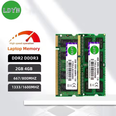 10PCS Memory Ram SODIMM DDR2 DDR3 2GB 4GB 667MHZ 800MHZ 1333MHZ 1600MHZ PC3-12800S 10600S 1.5V NON-E