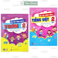 Sách -Combo 2 Quyển Bài Tập Hàng Ngày Toán + Tiếng Việt Lớp 2 ( Tập 1)