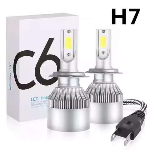 car led headlights C6 H4 H7 H11 9005 9006 7600LM 36W LED Car Headlight Hi / Lo Beam Light Bulbs colo