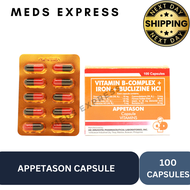 Appetason Capsule Vitamin B-Complex + Iron + Buclizine l 10, 50 & 100 Caps