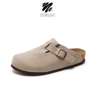 Marelow Boston Grey - Women's Suede Clogs Sandals