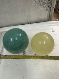 天河石球 帶貓眼 夜光水品球  2個一起