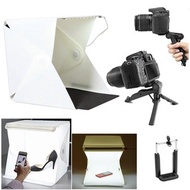 SG Home Mall Foldable Light Box Photography LED Light Tent Box + Tripod + Phone Clip Kit