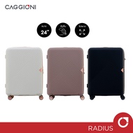 CAGGIONI กระเป๋าเดินทาง  รุ่น Radius C18123 ขนาด 24 นิ้ว วัสดุ PC แบบซิป / 4 ล้อ หมุนได้ 360 องศา / 