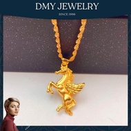 DMY Jewelry Necklace Men 916 Gold/Gold 916 Original Malaysia/Lucky Horse Pendant/Rantai Leher Viral/