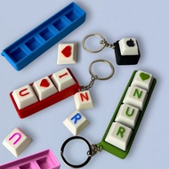 Custom Clicky Keycap Keychain 3D Printed | Mechanical Keyboard Stress Relief