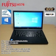 โน๊ตบุ๊คมือสอง Notebook Fujitsu A576 Celeron(RAM:2GB*4GB/HDD:500GB) ขนาด15.6 นิ้ว