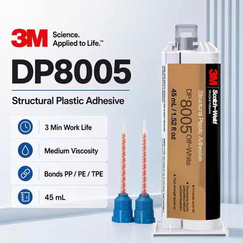 Original 3M DP8005 Scotch-Weld Structural Plastic Adhesive 45ml Acrylic Glue for Low Surface Energy 