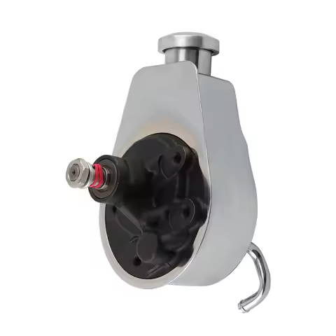 Chrome Power Steering Pump Saginaw 5/8" Keyway Style for Chevy for GMC 1966-1974