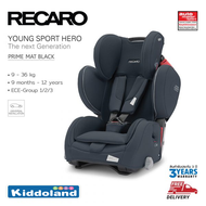 Recaro คาร์ซีทสำหรับเด็กน้ำหนัก 9 – 36 kg Young Sport Hero Prime-Mat Black/Grey