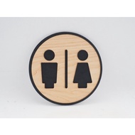Toilet Signage / Rest Room / Wooden Signage / Custom Signage