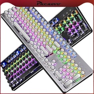 [Phenovo] Metallic Gaming Keyboard 10 Backlight Keyboard Full Backlight- 108 Anti-ghosting Keys-