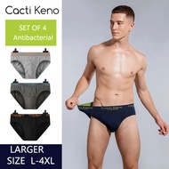 Cacti Keno 4Pcs Underwear High Quality Cotton Men's Brief Antibacterial Original Brand Underwear Plu